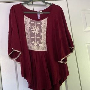 Boutique flowy boho blouse